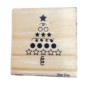 Kaisercraft Star Tree Wood Mounted Rubber Stamp Christmas Holiday DB065 2006